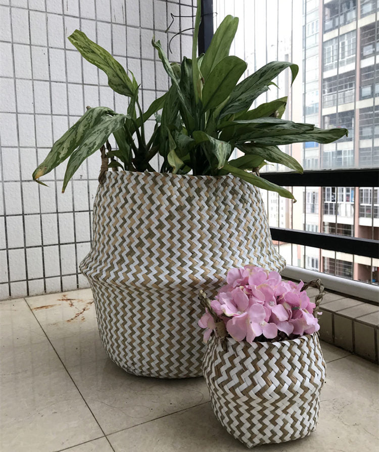 Foldable Seagrass Flower Pot