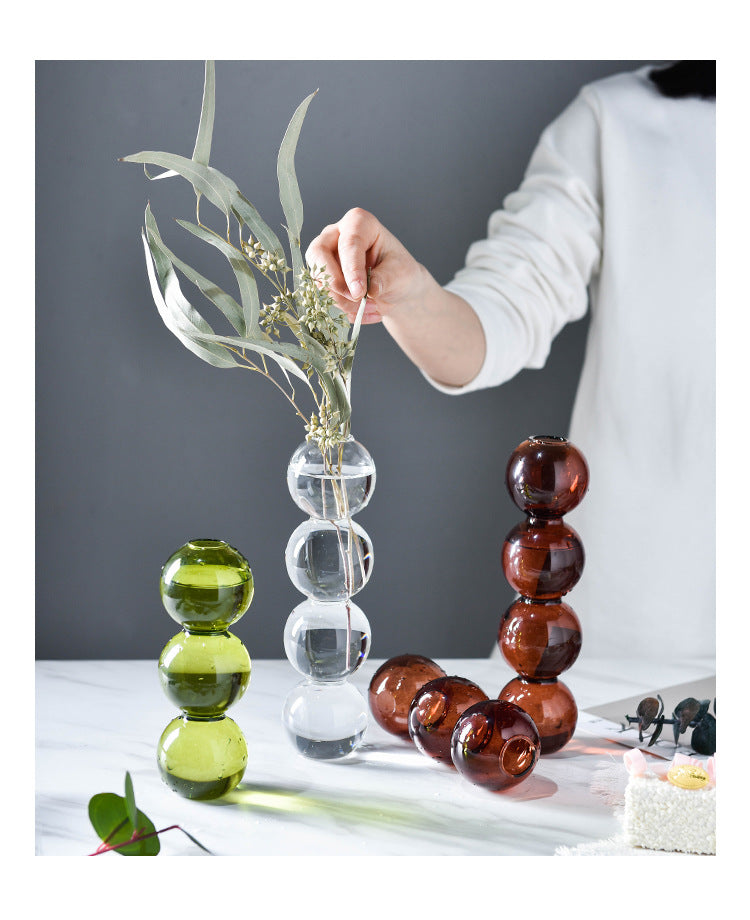 Nordic Creative Glass Bubble Vase