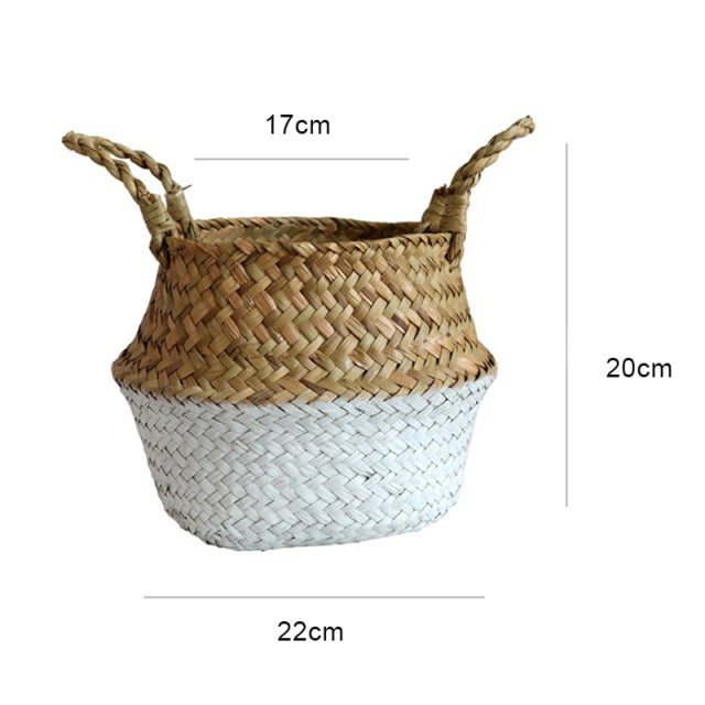 Straw Weaving Flower Basket