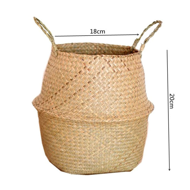 Straw Weaving Flower Basket